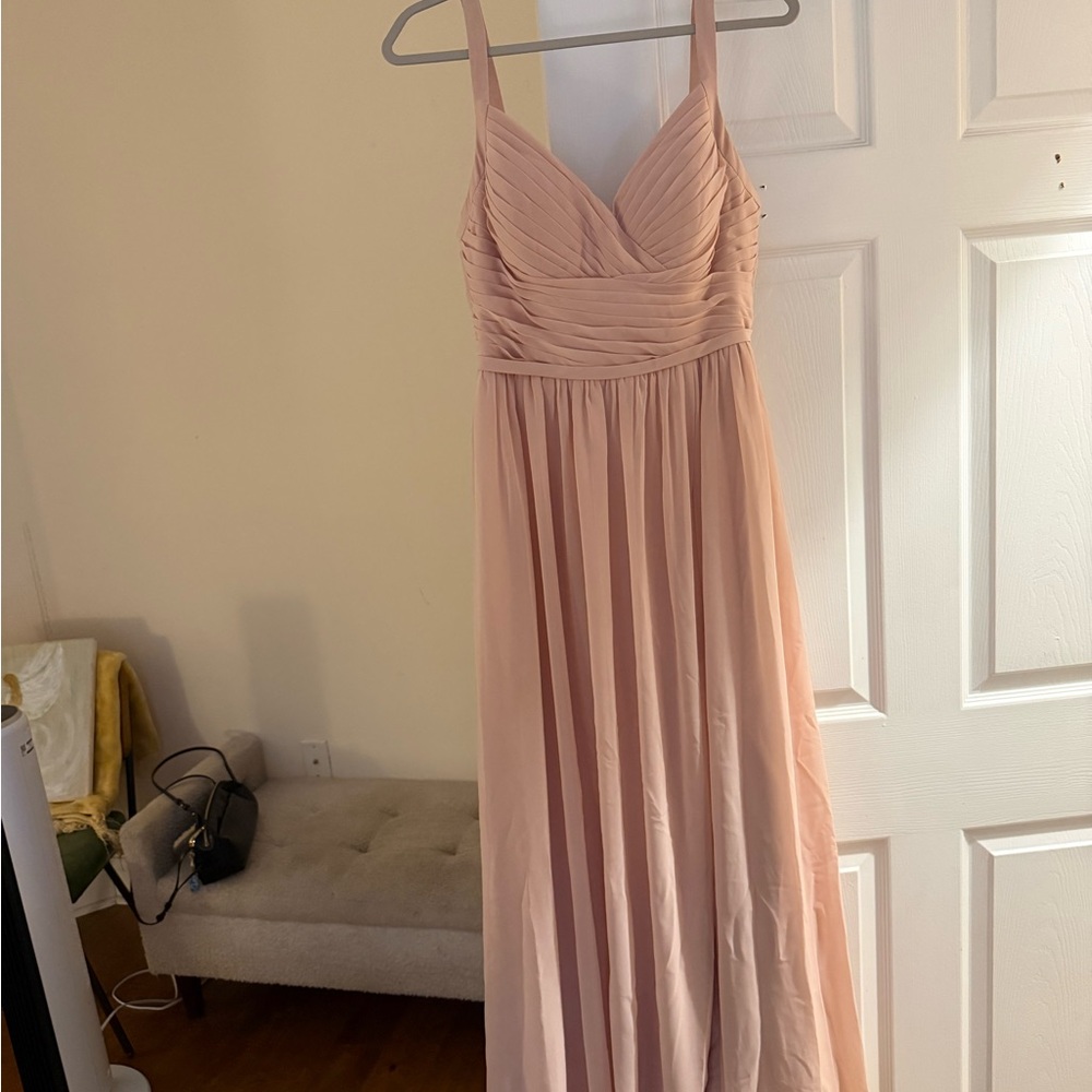 Azazie Blush Pink Maxi Dress